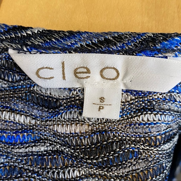 Cleo Blouse Blue and Silver Women’s Size Small - Picture 6 of 8